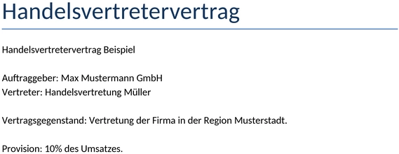 handelsvertreter-vertrag