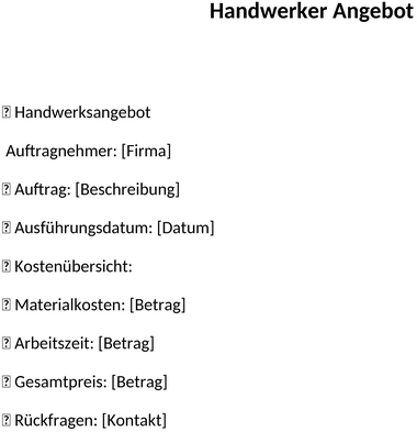 handwerker-angebotsvorlage