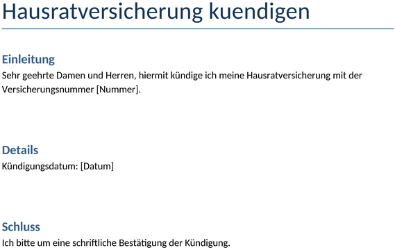 hausratversicherung-kuendigung