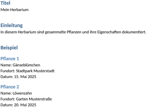 herbarium-vorlage