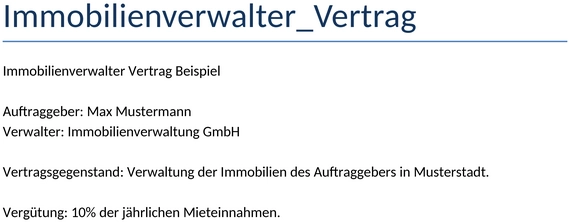 immobilienverwalter-vertrag