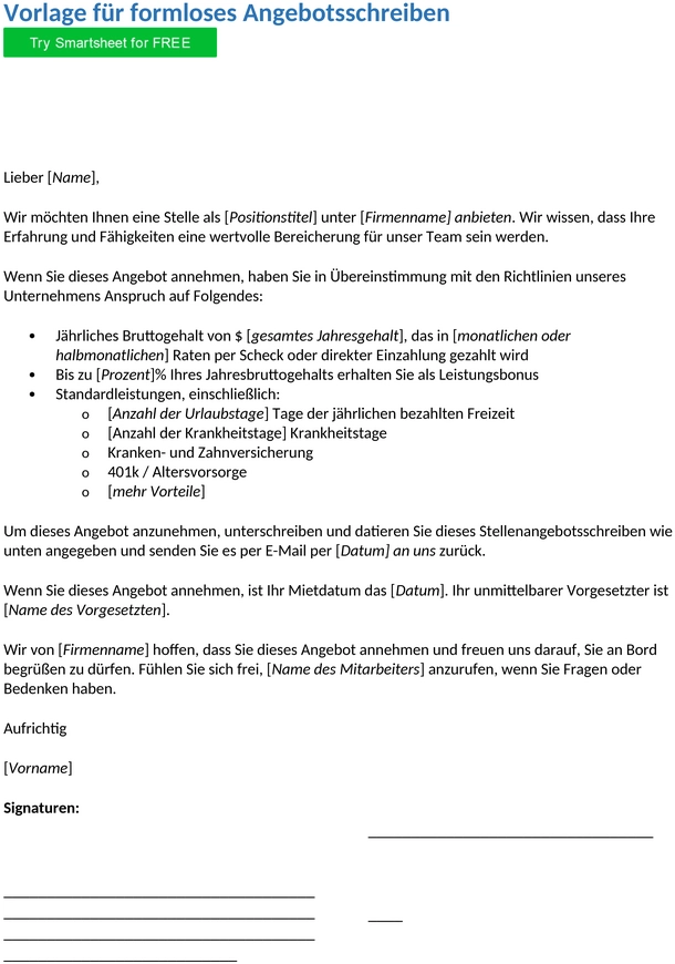 informelles-angebotsschreiben-vorlage-word