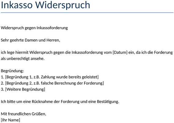 inkasso-widerspruch-vorlage