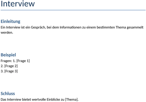 interview-vorlage