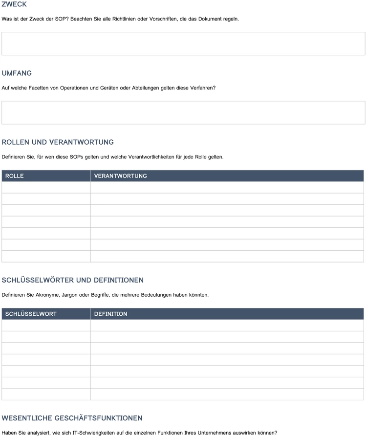 it-standard-operating-procedure-vorlage