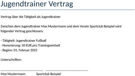 jugendtrainer-vertrag