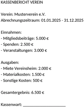 kassenbericht-verein