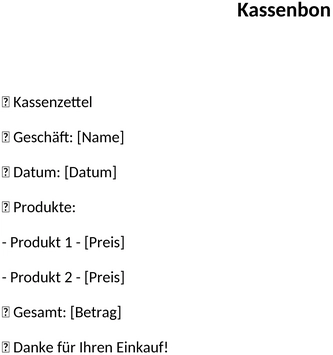 kassenbon-template
