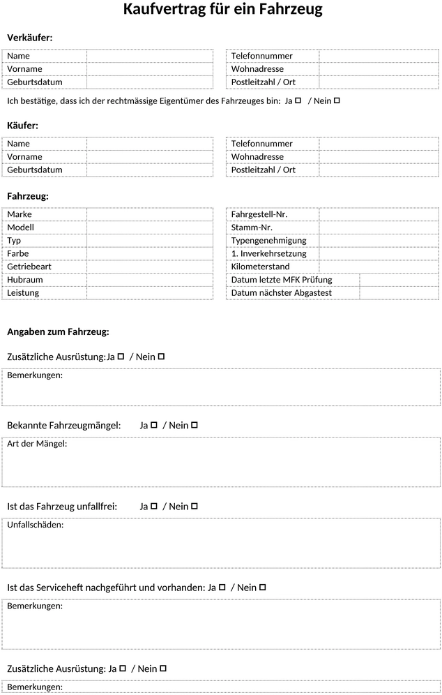 kaufvertrag-auto-schweiz