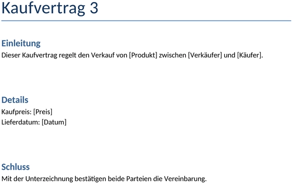 kaufvertrag-standard