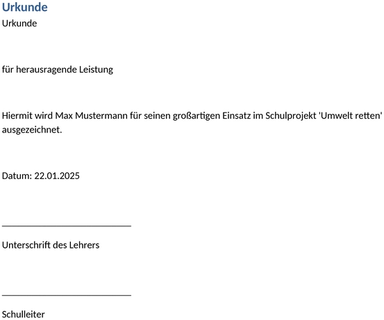 kinder-urkunde