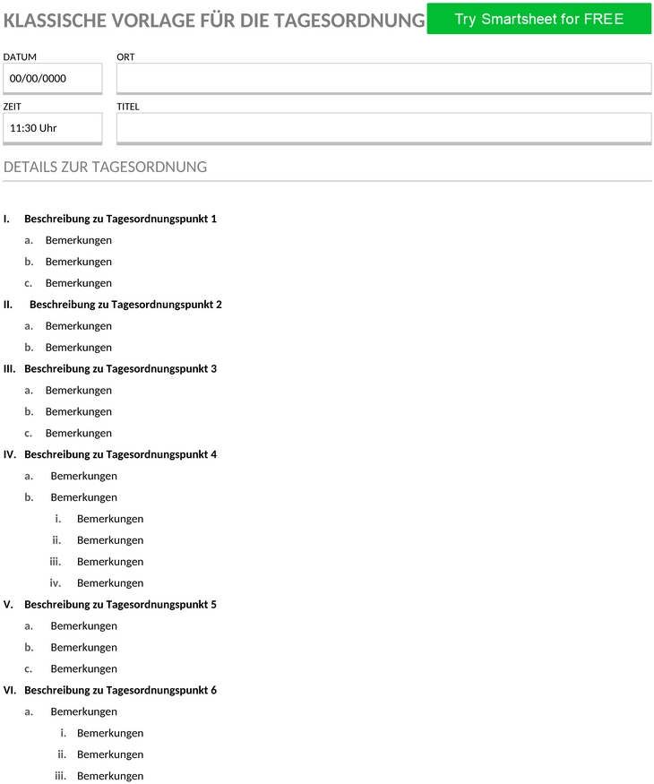 klassische-meeting-agenda-vorlage-word