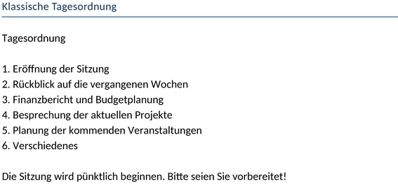 klassische-tagesordnung