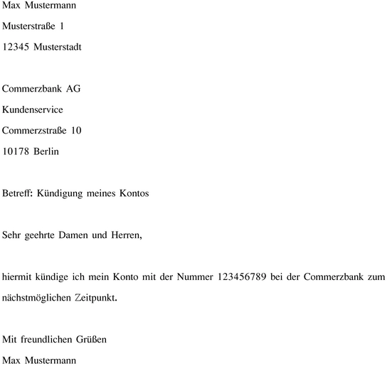 konto-kuendigung-bei-commerzbank-vorlage