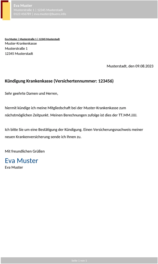 krankenversicherung-kuendigen-vorlage