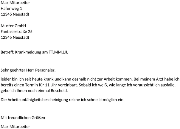 krankmeldevorlage-word