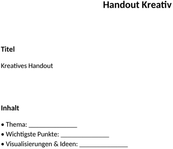 kreatives-handout