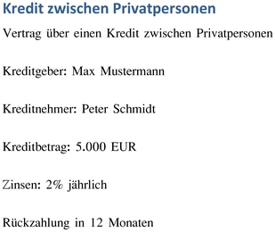 kreditvertrag-zwischen-privatpersonen
