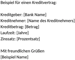 kreditvertrag