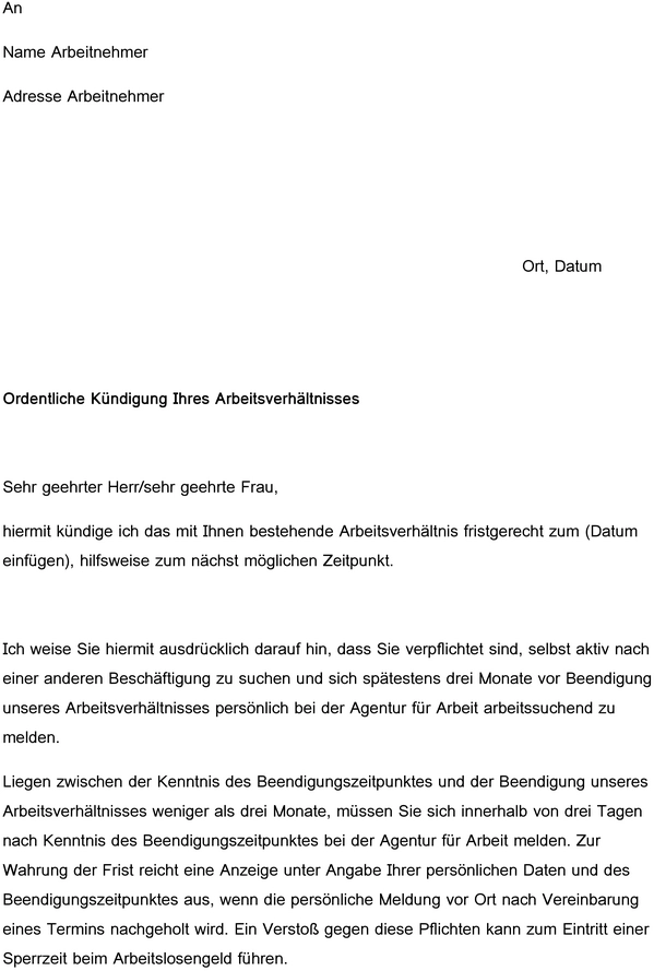 kuendigung-arbeitnehmer-arbeitgeber-vorlage