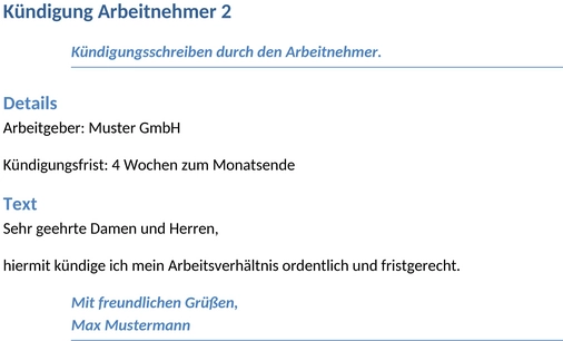kuendigung-arbeitnehmer-vorlage