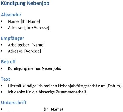 kuendigung-arbeitsverhaeltnis-nebenjob