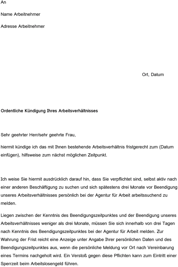 kuendigung-arbeitsverhaeltnis-vorlage-arbeitsrecht-2023