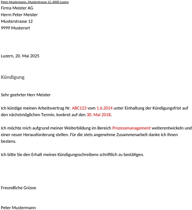 kuendigung-arbeitsvertrag-schweiz