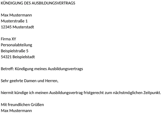 kuendigung-ausbildungsvertrag