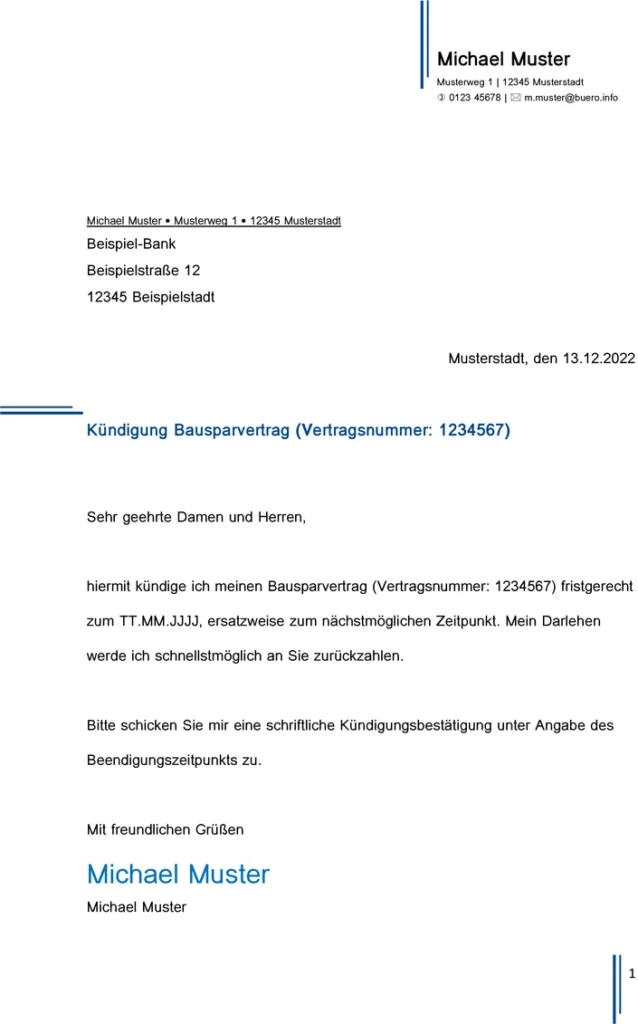 kuendigung-bausparvertrag-vorlage-unterlagen-erstellen