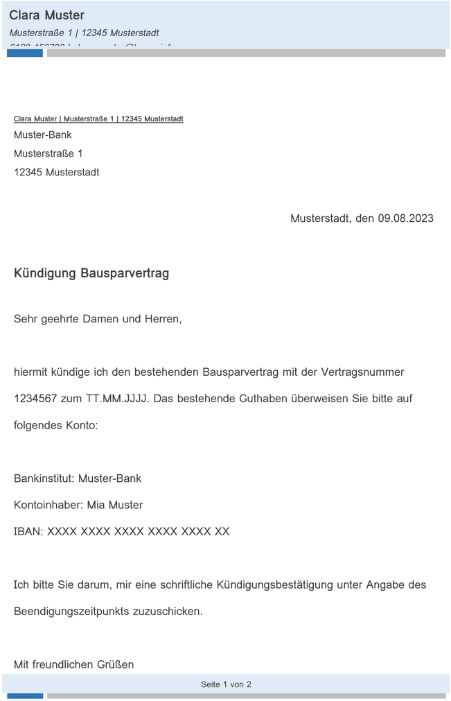 kuendigung-bausparvertrag-vorlage