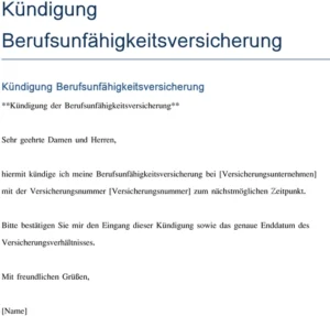 kuendigung-berufsunfaehigkeitsversicherung-vorlage-erstellen