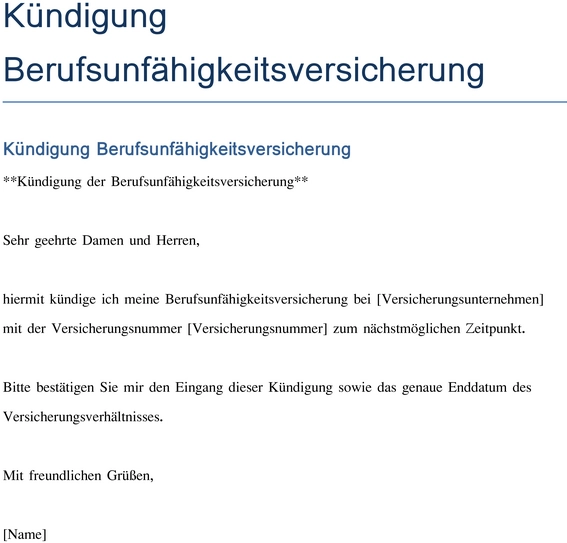 kuendigung-berufsunfaehigkeitsversicherung-vorlage-erstellen