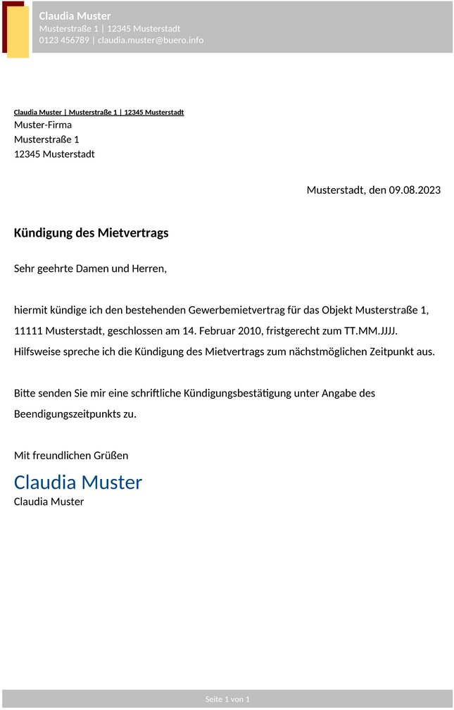 kuendigung-buero