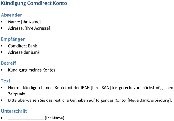 kuendigung-comdirect