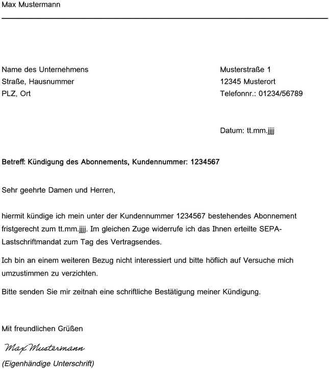 kuendigung-des-abonnements-vorlage-fuer-privatpersonen
