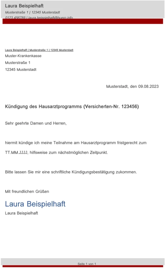 kuendigung-des-hausarztprogramms-vorlage