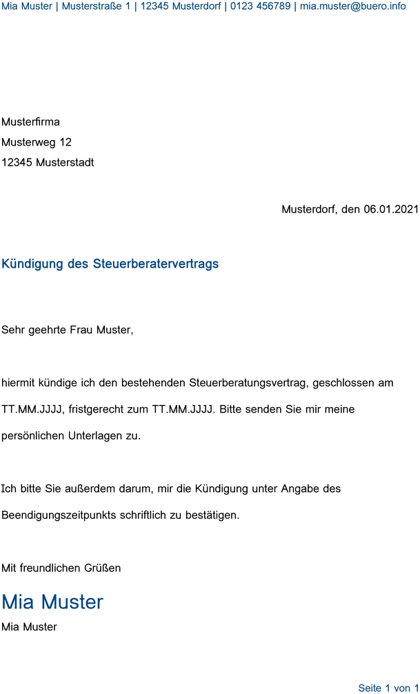 kuendigung-des-steuerberatervertrags-vorlage