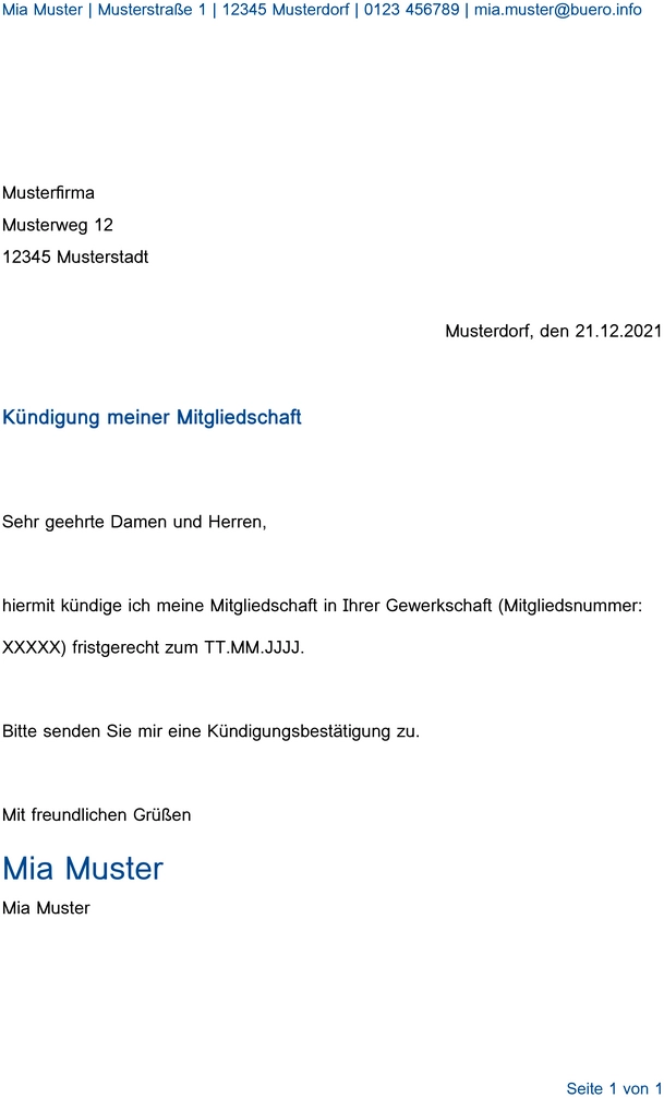 kuendigung-einer-mitgliedschaft-in-gewerkschaft