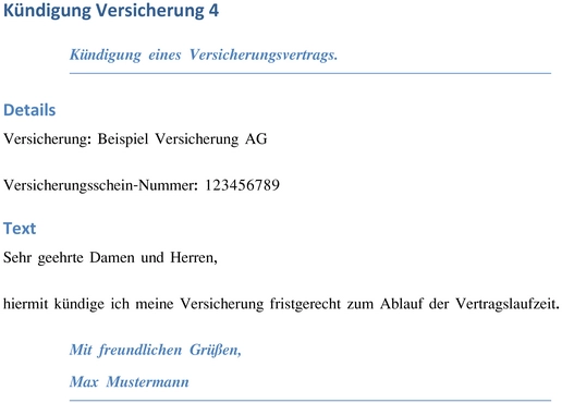 kuendigung-einer-versicherung-fristgerecht-vorlage