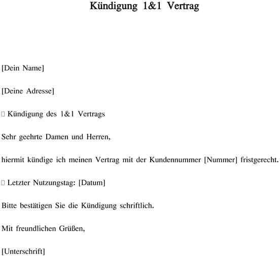 kuendigung-eines-1-und-1-vertrages-muster-vorlage