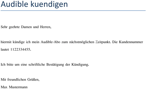 kuendigung-eines-audible-abos-vorlage