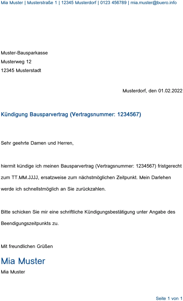 kuendigung-eines-bausparvertrags-vorlage