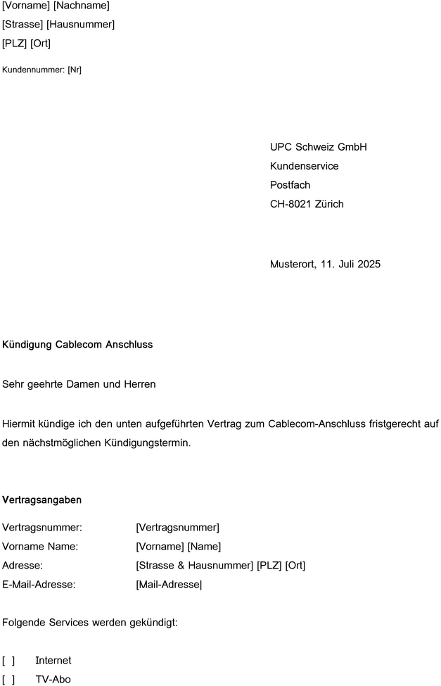 kuendigung-eines-cablecom-anschlusses-vorlage