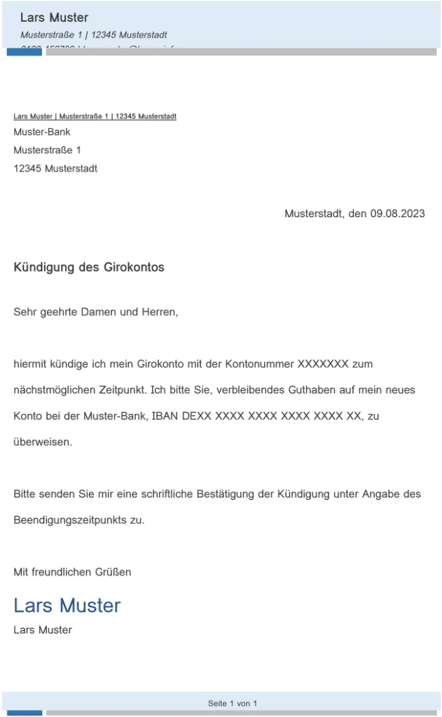 kuendigung-eines-girokontos-vorlage