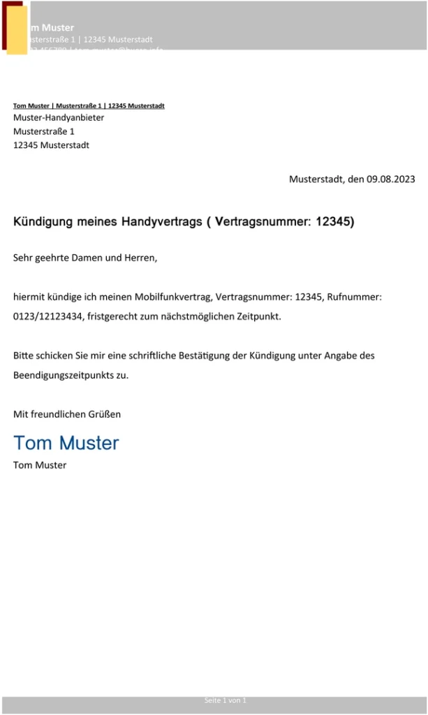 kuendigung-eines-handyvertrags-vorlage