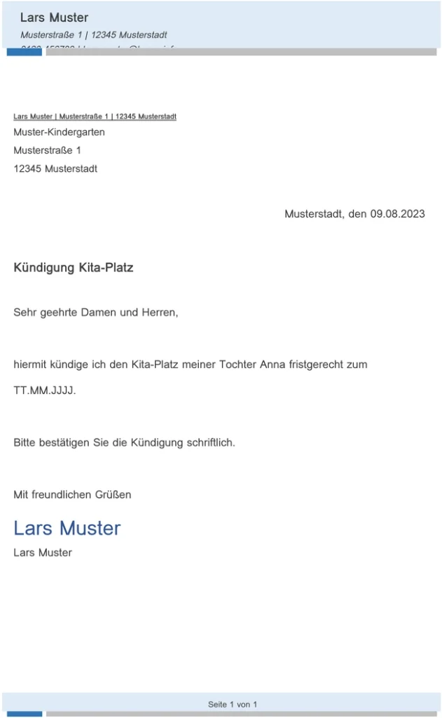 kuendigung-eines-kita-platzes-vorlage