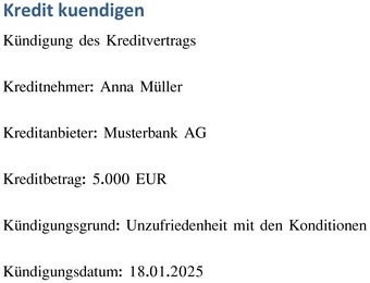 kuendigung-eines-kreditvertrags-vorlage