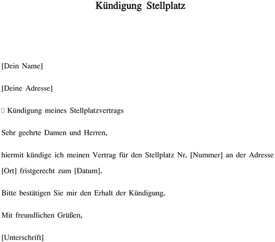 kuendigung-eines-stellplatzvertrags-vorlage