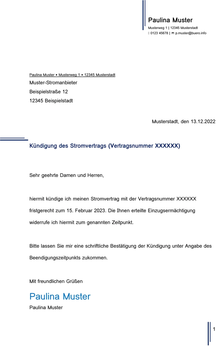 kuendigung-eines-stromvertrags-vorlage